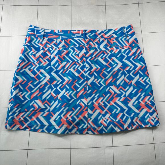 Slazenger Golf Skort Womens 12 Blue Geometric Colorful Performance Mini Casual - Picture 2 of 10